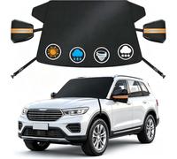 Couverture Pare Brise Voiture pour Renault 4E-Tech 2024 | Repliable Bâche Pare Brise Anti Givre avec Housse de Rétroviseur Latéral, Protection contre la Neige, Le Gel, Les Rayons UV