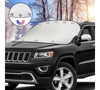 Couverture Pare-Brise Voiture, Protection Pare Brise Hiver, Bache Pare Brise Protection Couverture Repliable, Magnétique Bache Pare Brise, Universelle pour Voiture Anti Givre, Neige,Glace,Pluie,Soleil