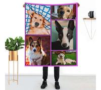 Couverture personnalisée avec photo, Couverture Personnalisée avec Texte 1-9 Photo Collage de Mots Couvertures Personnalisées, Pour papa, maman, hommes, femmes, enfants, chiens, amis ou amoureux