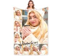 Couverture personnalisée avec texte de photos.avec 1-9 collages de photos.Couvertures en flanelle pour cadeau de mariage d'anniversaire de famille s'adapte à un canapé chambre salon-100cmX150cm