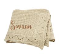 Couverture Personnalisée Bébé Avec Prenom，couverture Et Doudou Personnalisée Bébé，couverture Nominativecouverture Personnalisée (Khaki,NO name)