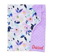 Couverture Personnalisée Bébé Avec Prenom,Pour Bebe Et Bebe Fille Et Bébé Garçon Cosy Couverture Et Doudou Personnalisé Mini Petite Couverture 42x42cm Personnalisée Bébé Naissance Cadeaux