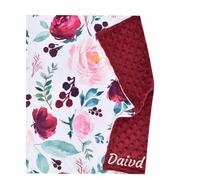 Couverture Personnalisée Bébé,Cosy Baby Couverture Fille Landau Bébé Hiver Mini Couverture Avec Prenom,42x42 Cm Couverture Enfant Doudou Couverture Landau Couverture Bébé Nouveau-né