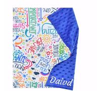 Couverture Personnalisée Bébé,Couverture Bebe Garçon Personnalisée Prénom,Doudou Bebe Couverture Bebe Cosy,Cadeau Naissance Personnalisé,Mini Petite Couverture,Multiples Fond Au Choix