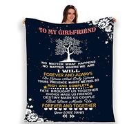 Couverture personnalisée Love Made Us Forever & Together pour petite amie, avec nom de petit ami, cadeau personnalisé avec citations, mariage, anniversaire, Saint-Valentin pour lui, couverture super