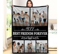 Couverture personnalisée Photo Cadeaux pour Femmes Couverture personnalisée pour Les Cadeaux de la Saint-Valentin, Femme, Petit ami et Petite Amie. Je t'aime pour toujour (5 Photo Friends)