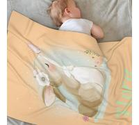 Couverture Personnalisée pour Bébé, Couverture en Flanelle avec Texte de Nom Personnalisé pour Garçons et Filles, pour Nourrissons, Nouveau-nés, Nouvelle Maman, Enfants, Animaux Cadeaux, Style 4