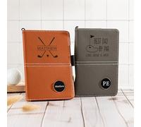 Couverture personnalisée pour livret de distances,Porte-score de golf artisanal avec marqueur magnétique,Cadeau pour témoin de mariage,Cadeau pour la Fête des Pères,Marque-balles de golf personnalisé