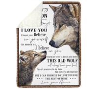 Couverture personnalisée pour ma femme de la part de mon mari, je te veux, cadeau d'anniversaire pour femme loup, anniversaire, romantique, Saint-Valentin, Noël, couverture polaire personnalisée