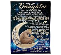 Couverture personnalisée pour ma fille bonus de la part de papa de belle-mère, vous ne perdrez jamais de cheval, cadeaux d'anniversaire de belle-fille, couverture polaire personnalisée de Noël