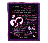 Couverture personnalisée pour ma fille de la part de maman, maman, papa, crois au plus profond de ton cœur, anniversaire de fille, remise des diplômes, Noël, couverture polaire personnalisée