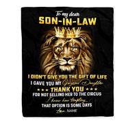 Couverture personnalisée pour ma Fille de Maman Lion Ne Vous sentez jamais Seul Excellent Cadeau d'anniversaire, de Remise de diplôme, de Noël, de Couette de lit, Couverture Polaire