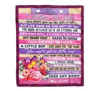 Couverture personnalisée pour ma Fille de Maman Loup n'oublie jamais Que Je t'aime Lune forêt Sombre Famille Fille Anniversaire noël Couverture Polaire personnalisée