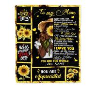 Couverture personnalisée pour ma Fille de Maman, mère, Papa, Tournesol, n'oublie jamais Que Je t'aime, Fille, Anniversaire, Noël, Couette de lit, Couverture Polaire