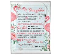 Couverture personnalisée pour ma Fille de Papa Père tu ES Important pour Moi Mon garçon Lion Fille Anniversaire Remise des diplômes Noël Couverture Polaire personnalisée