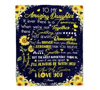 Couverture personnalisée pour ma mère de la Part de ma Fille Je t'aime de Tout Mon cœur Papillon Maman Fête des mères Anniversaire Noël Couverture Polaire personnalisée