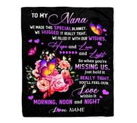 Couverture personnalisée pour ma Nounou des Enfants, Je Veux dire Que Je t'aime, Tournesol, Nounou, Anniversaire, fête des mères, Thanksgiving, Noël, Couverture Polaire personnalisée