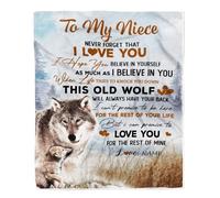 Couverture personnalisée pour ma Petite-Fille de Grand-mère, Grand-père, Je t'aime, câlins, Lettre par Avion, Anniversaire, Noël, Remise des diplômes, Couverture Polaire personnalisée