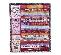 Couverture personnalisée pour ma Petite-Fille de Grand-mère, Grand-père, Mon Amour en Elle, Matin, midi, Soir, Arbre à Papillons, Anniversaire, Noël, Couverture Polaire