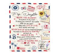 Couverture personnalisée pour ma Petite-Fille de Grand-mère Nana Papa N'oublie jamais Je t'aime Tournesol Petite-Fille Remise des diplômes Anniversaire Couverture Polaire personnalisée