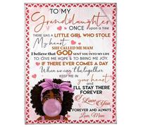 Couverture personnalisée pour ma petite-fille de grand-mère papillon plus courageuse plus forte petite-fille aimée anniversaire remise des diplômes Noël couverture polaire personnalisée