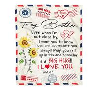 Couverture personnalisée pour Mon Cousin, Je t'aime, câlins, Lettre par Avion, Anniversaire, Noël, Thanksgiving, Remise de diplôme, Couverture Polaire personnalisée