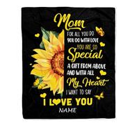 Couverture personnalisée pour Mon Fils de Maman et Papa Nous t'aimons pour Toujours et à jamais Lion Fils Anniversaire Thanksgiving Noël Couverture Polaire personnalisée
