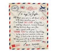 Couverture personnalisée pour Mon Fils de Maman Papa Je t'aime C'est Un Gros câlin Lion Fils Anniversaire Remise des diplômes Noël Couverture Polaire personnalisée