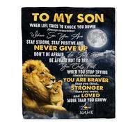 Couverture personnalisée pour mon neveu de la part de tante, oncle, n'oublie jamais que je t'aime, ours, anniversaire, remise des diplômes, Noël, couverture polaire de lit personnalisée