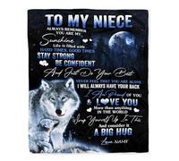 Couverture personnalisée pour Mon père de la Part de ma Fille Lion Je t'aime Papa Fête des pères Anniversaire Thanksgiving Noël Couverture Polaire personnalisée