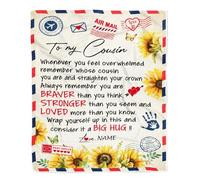 Couverture personnalisée pour mon père de la part de sa fille, courrier aérien, lettre, je t'aime toujours, pour toujours, papa, fête des pères, anniversaire, Noël, couverture polaire personnalisée