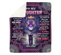 Couverture personnalisée pour Mon Petit-Fils de Grand-mère Nana Lion Je t'aime, C'est Un Gros câlin Lettre à Mon Petit-Fils Anniversaire Noël Couverture Polaire personnalisée