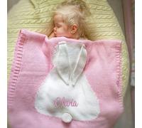 Couverture Personnalisée Prénom Bebe,fille,garcon Couverture Bebe Personnalisé,personnalisée Cadeau Tricot Doudou Bebe