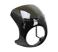 Couverture Phares Moto Cache Phare Avant De Moto Rétro Étanche Et Antichute 7 Pouces Accessoires De Modification Grille de Phare Moto(Glossy Black)