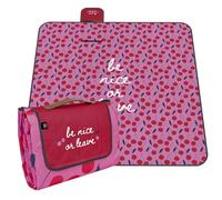 Couverture Pique Nique 200x200 Imperméable Lavable - Nappe de Picnic Grand Portable Extra Large avec Sangle de Transport - Tapis Plaid Plage Randonnée Camping Plein Air Parc (Cerises, 200x200 cm)