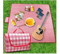 Couverture Pique Nique Impermeable, 200 * 200cm Nappe Pique Nique, Lavable Nappe Picnic avec Poignée pour Jardin, Nappe, BBQ