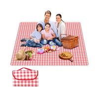 Couverture Pique Nique,Nappe Pique Nique,Natte de Plage,Imperméable,Tapis Pique Nique Pliable avec Poignée,pour Jardin,Nappe, BBQ,Randonnée,Voyage Couverture de Rouge Tapis de Plage (rouge, XL)