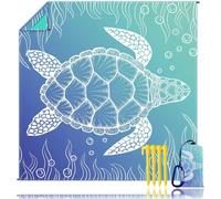 Couverture Pique Nique Tapis de Plage Natte Anti Sable 210x200 xxl Nappe Picnic Plaid Imperméable Blanket Impermeable Serviette Plage Drap Voyage Accessoires Camping Accessoire Travel Essentials