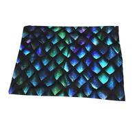 Couverture Plaid Écailles Dragon Couverture Polaire, Plaid Canapé Lit Flanelle Doux Et Chaud pour Chambre à Coucher Bureau, 100 x 125 cm