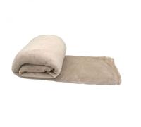 Couverture, plaid polaire 150 x 200 cm en flanelle ultra doux - Beige - Vivezen