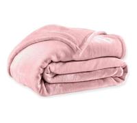 Couverture / Plaid Polaire Microfibre été Unie 200grs 125 x 150 cm Rose Pâle
