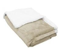 Couverture, plaid polaire pour bébé 75 x 100 cm en flanelle et sherpa ultra doux - Beige Beige G