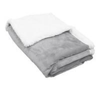Couverture, plaid polaire pour enfant 75 x 100 cm en flanelle et sherpa ultra doux - Gris - Monsieur Bébé