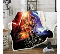 Couverture Plaid Polaire Star Wars 3D - Ultra-Douce et Chaude - Multicolore - Rectangulaire - 100x150cm