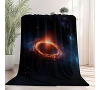 Couverture Plaid Polaire Super Chaude 220 x 240 cm, Photographie Espace Trou Noir Étoiles Couverture Imprimée pour Canapé Sofa Lit - Plaid en Flanelle Doux Convient à Toutes Les Saisons Couleur