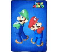 CARTOON Plaid Super Mario et Luigi pour enfants Couverture 100 % polyester 100 x 140 cm