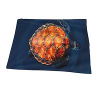 Couverture Plaid Tortue des îles Couverture Polaire, Plaid Canapé Lit Flanelle Doux Et Chaud pour Chambre à Coucher Bureau, 76 x 102 cm