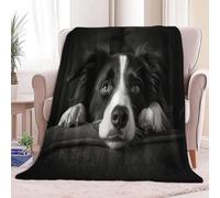 Couverture Plaid Tristesse du Berger Animalier Noir - Couverture et Plaid pour Canapé Grande Taille en Flanelle Douce et Chaude, Confortable pour Enfants et Adultes, 100 x 130 cm