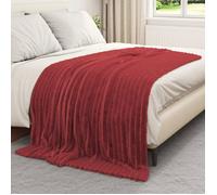 Couverture / Plaid - VIDAXL - 200 x 150 cm - Rouge bordeaux - Toison synthétique - Lot 6 pièces