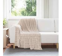 Couverture (plaid) - VIDAXL - Jeté Toison - Beige - 150 x 130 cm - Polaire synthétique